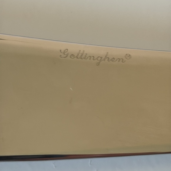 Vintage Gottinghen Cake Plate & 18/10 Stainless Silverware Set 24k Gold Plated - Picture 4 of 16